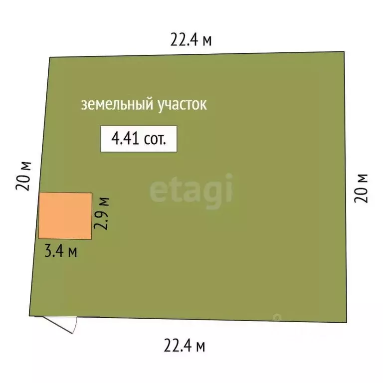 Участок в Мордовия, Саранск Охотник СНТ, проезд 1-й (4.41 сот.) - Фото 1