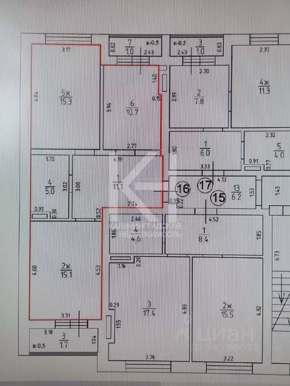 2-к кв. Калининградская область, Калининград просп. Победы, 257 (62.8 ... - Фото 2