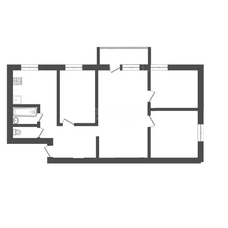 4-комнатная квартира: Тула, улица Седова, 14 (57.2 м) - Фото 0
