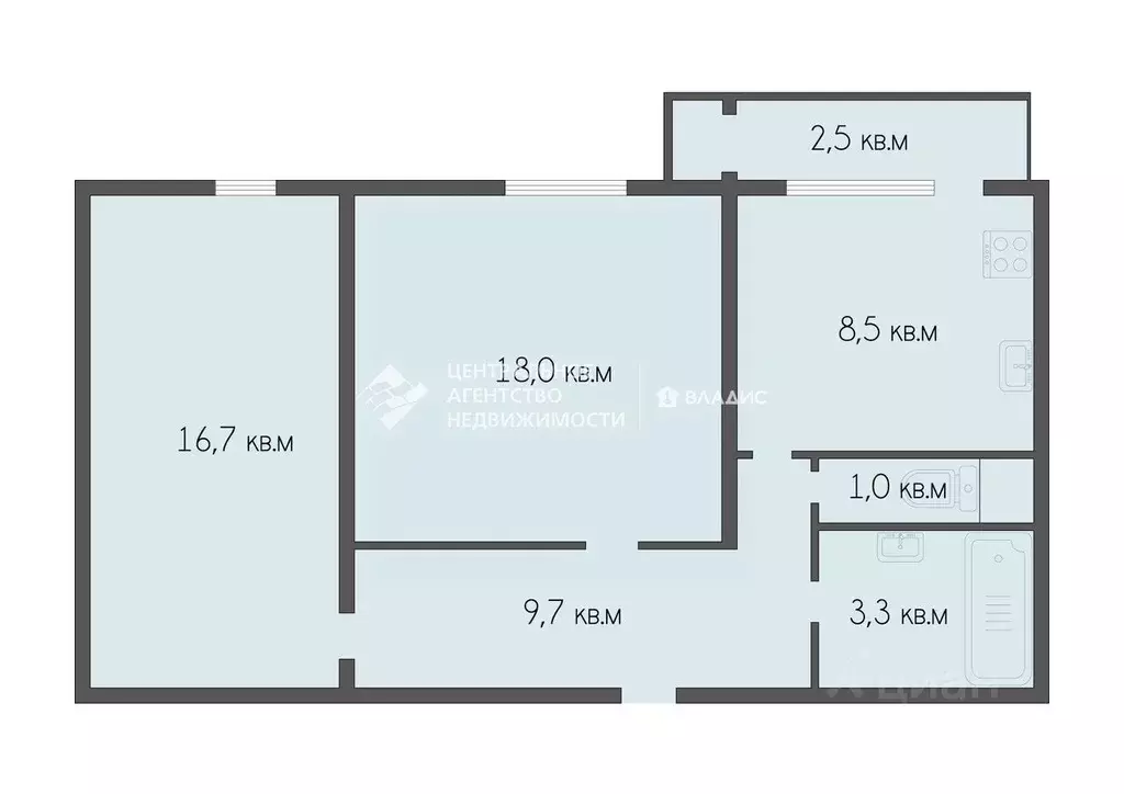 2-к кв. Московская область, Балашиха Заря мкр, ул. Молодежная, 15 ... - Фото 2