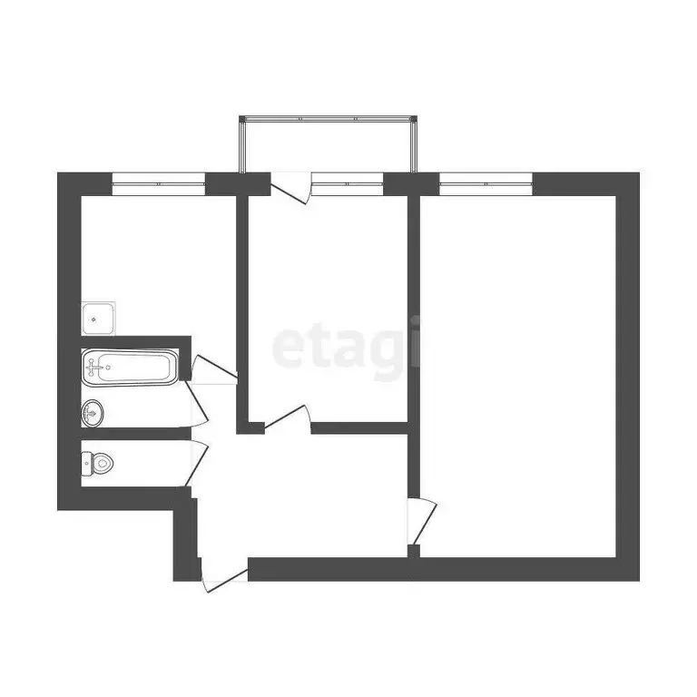 2-комнатная квартира: Ачинск, улица Декабристов, 23 (43 м) - Фото 1