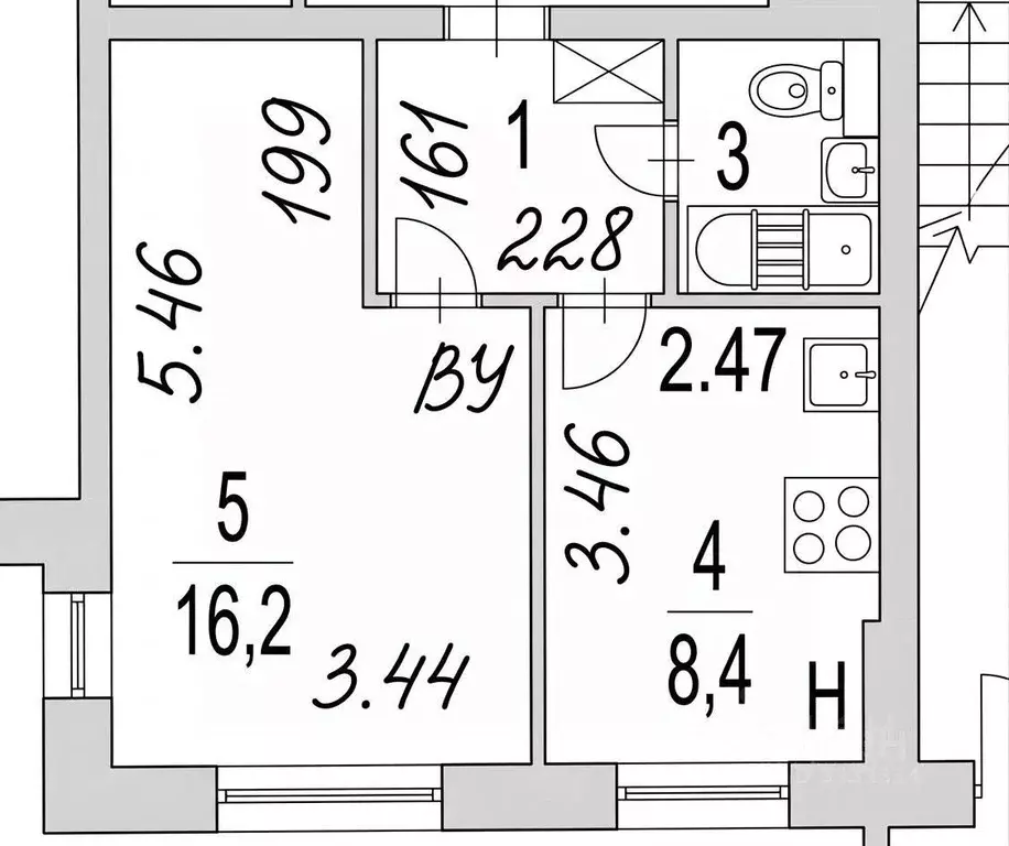 1-к кв. Санкт-Петербург Звездная ул., 4 (31.5 м) - Фото 2