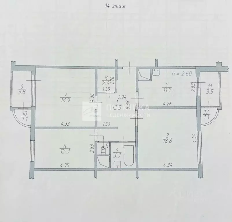 3-к кв. Московская область, Балашиха Авиаторов мкр, ул. Кожедуба, 4 ... - Фото 2