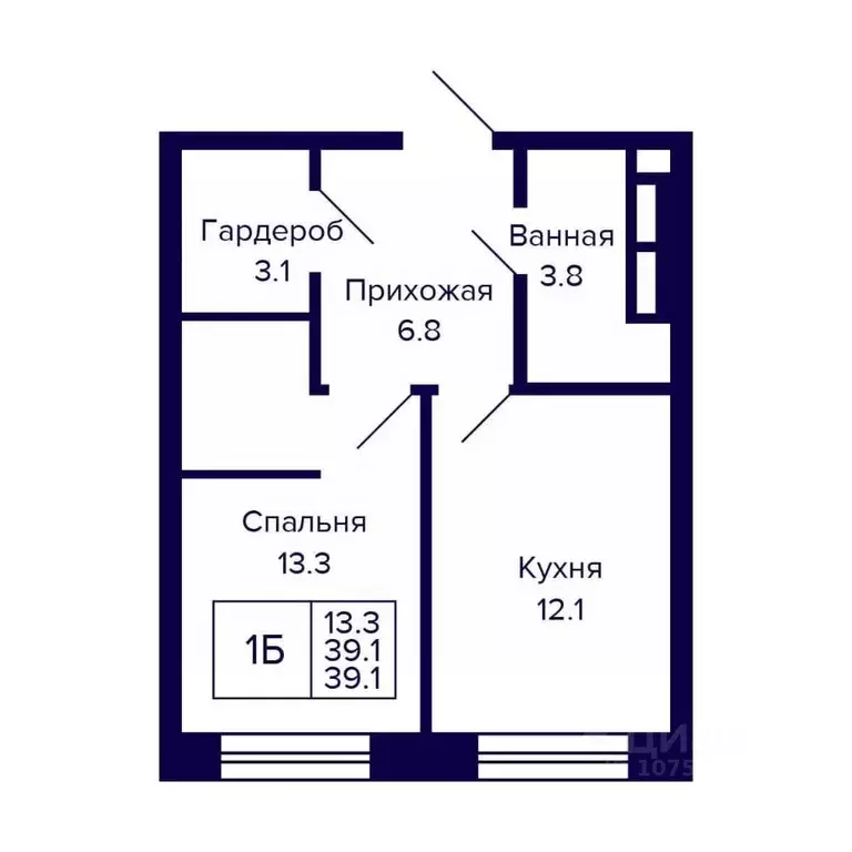 1-к кв. Новосибирская область, Новосибирск ул. Грибоедова (39.1 м) - Фото 0