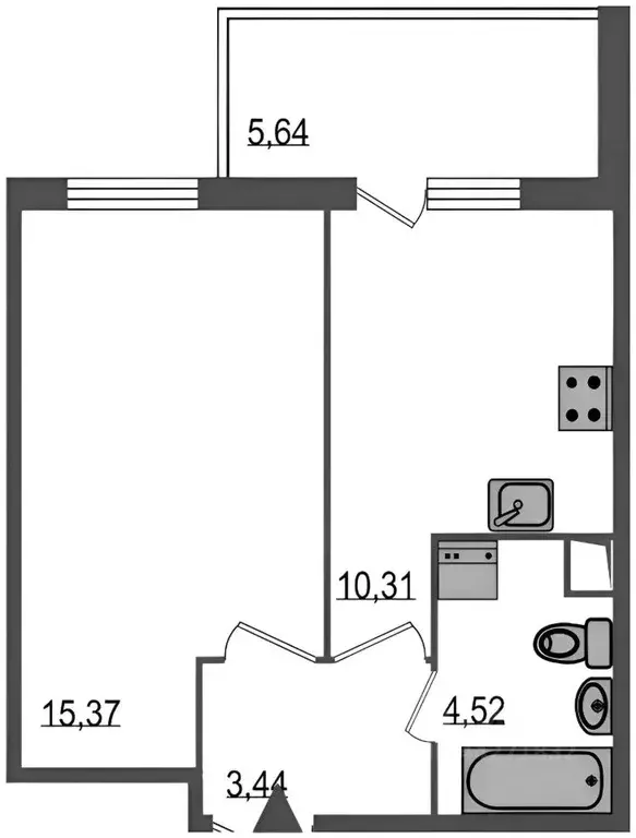 1-к кв. Санкт-Петербург 1-й Предпортовый проезд, 15 (38.0 м) - Фото 2