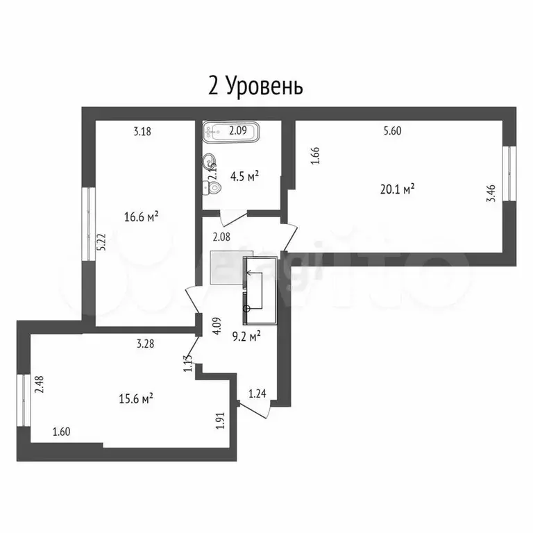 5-к. квартира, 125,2 м, 9/9 эт. - Фото 1
