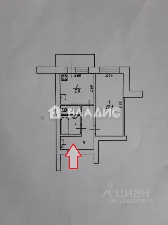 1-к кв. Владимирская область, Владимир ул. Кирова, 8 (39.5 м) - Фото 2