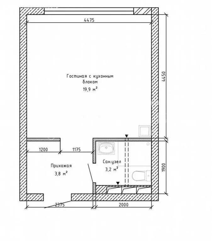 1-комнатная квартира: Кемерово, Октябрьский проспект, 30Б (27 м) - Фото 1
