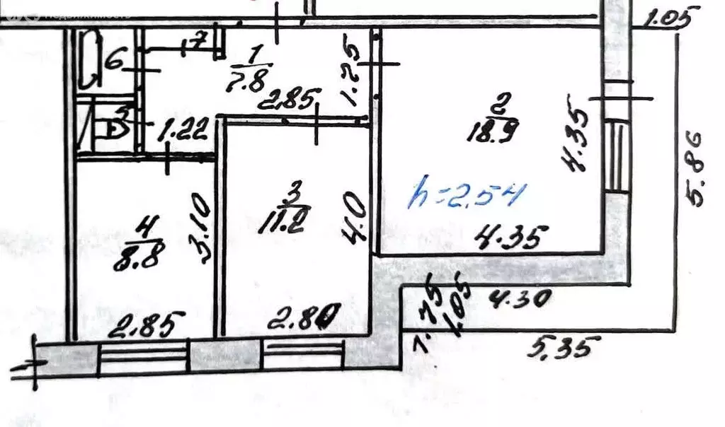 2-комнатная квартира: Абакан, улица Торосова, 23 (50.8 м) - Фото 1