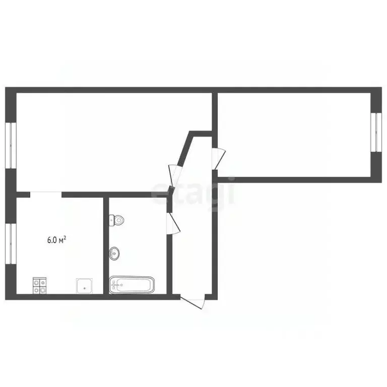 2-к кв. Архангельская область, Новодвинск ул. 3-й Пятилетки, 29 (43.9 ... - Фото 2