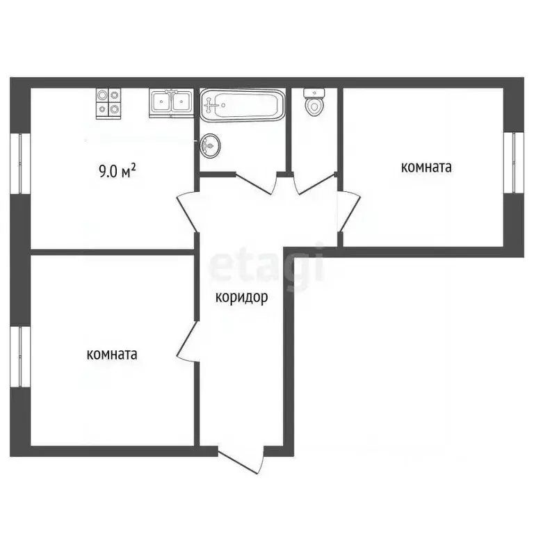 2-к кв. Свердловская область, Первоуральск Береговая ул., 10 (50.0 м) - Фото 2