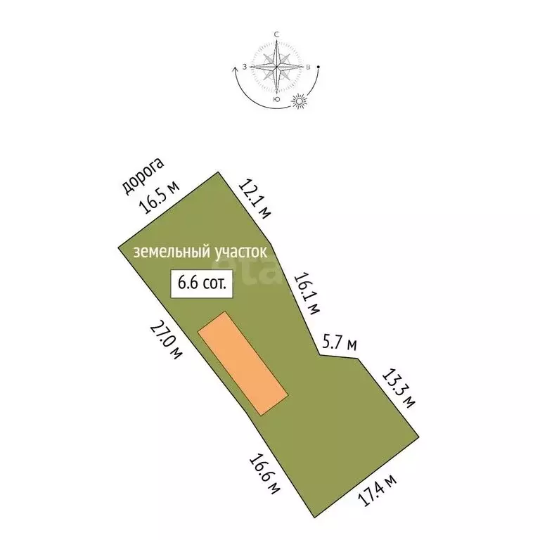 Участок в Нальчик, улица Вологирова (6.6 м) - Фото 1