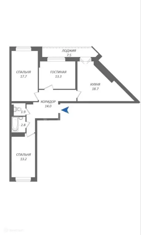 Продаётся 3-к квартира, 85.25 м - Фото 0