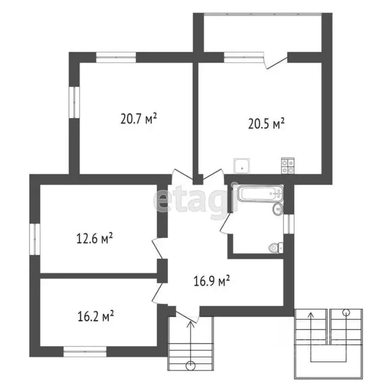 3-к кв. Воронежская область, с. Новая Усмань ул. Ленская, 12 (115.0 м) - Фото 1