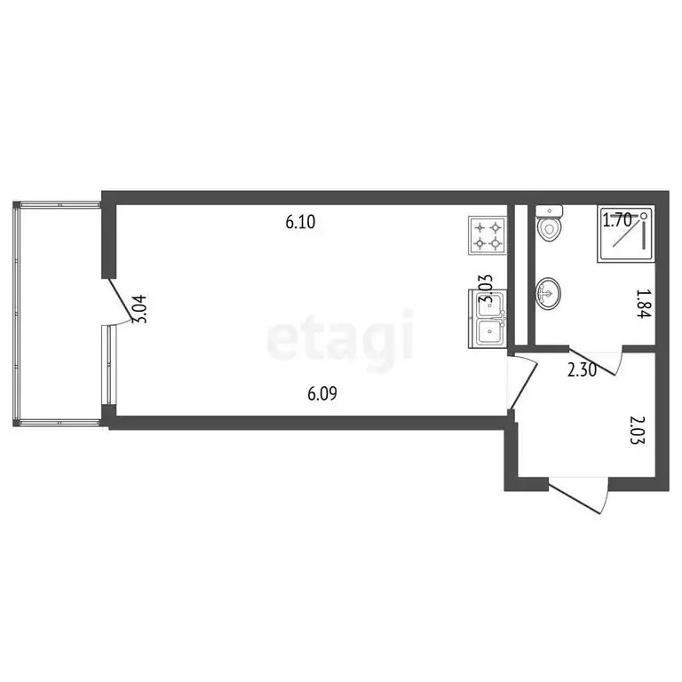 Квартира-студия: Мурино, улица Шувалова, 16/9 (26.2 м) - Фото 1