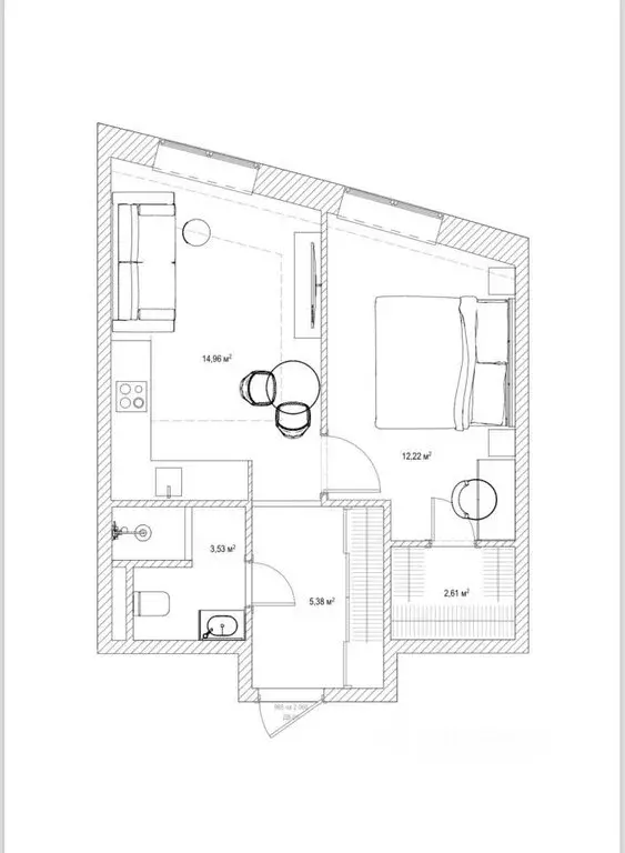 2-комнатная квартира: Москва, улица Лобачевского, 120к1 (41 м) - Фото 1