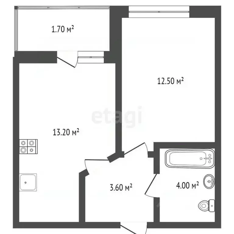 1-к кв. Ростовская область, Ростов-на-Дону ул. Бориса Слюсаря, 23с2 ... - Фото 1