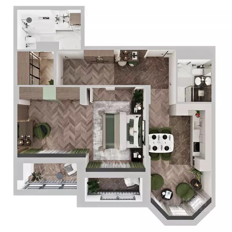 1-к кв. Омская область, Омск  (71.0 м) - Фото 1