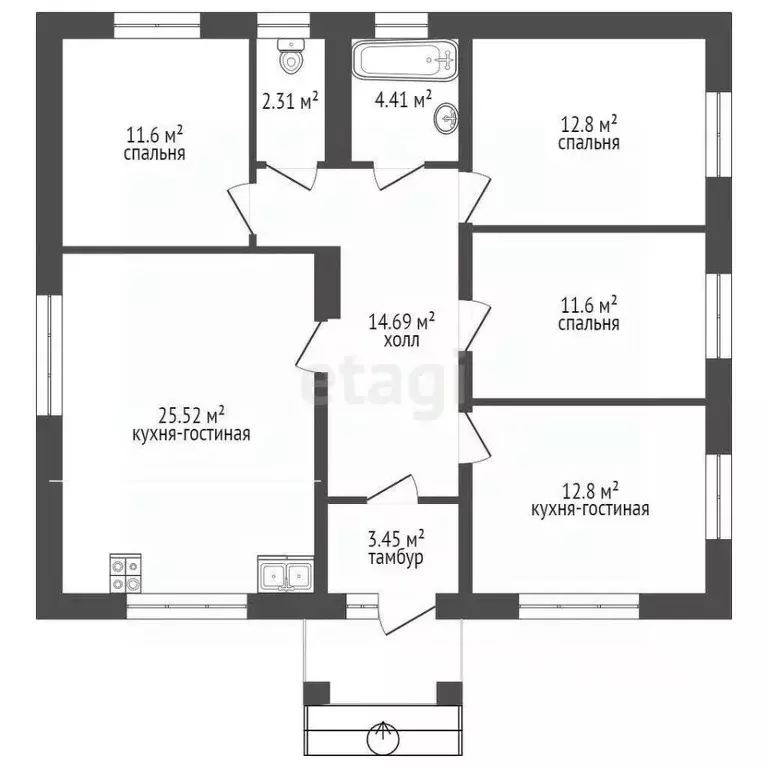 Дом в Ростовская область, Ростов-на-Дону ул. 2-я Турнирная (120 м) - Фото 1