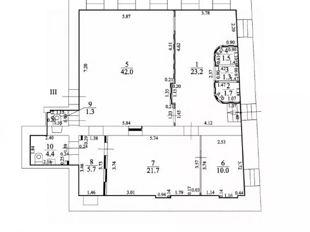 Торговая площадь в Москва Зубовский проезд, 2К2 (113 м) - Фото 2