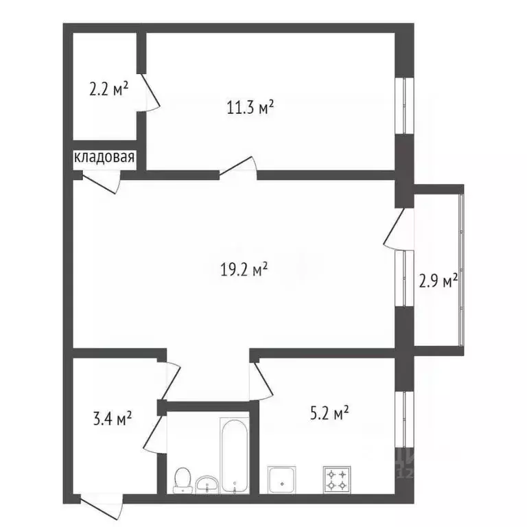 2-к кв. Москва Зеленый просп., 85 (44.3 м) - Фото 2