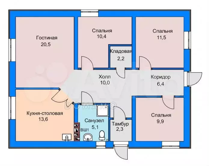Дом 100 м на участке 4 сот. - Фото 0