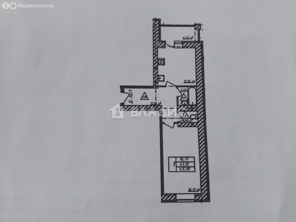 1-комнатная квартира: Владимир, улица Лакина, 2Г (43.3 м) - Фото 1