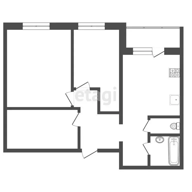 2-комнатная квартира: Тольятти, Спортивная улица, 69 (72.2 м) - Фото 0