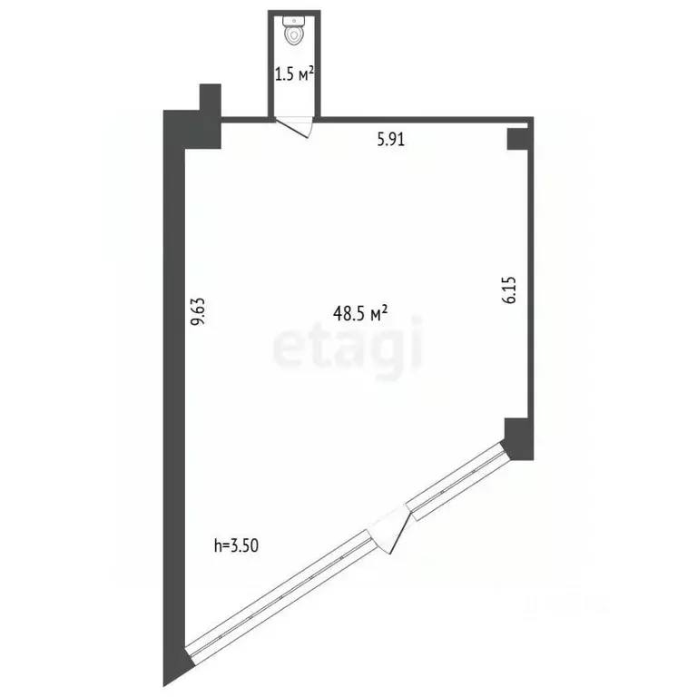 Торговая площадь в Севастополь ул. Пожарова, 21 (50 м) - Фото 2