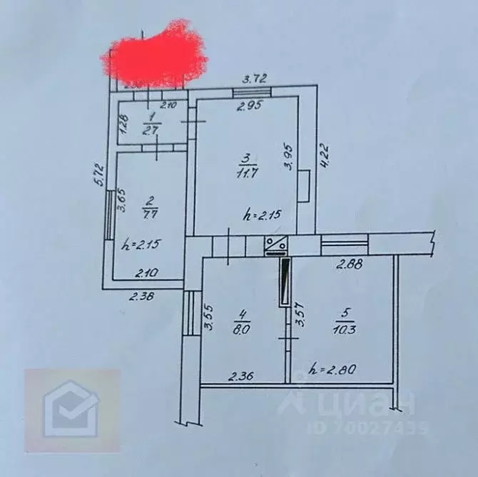 3-к кв. Крым, Евпатория ул. Ивана Петриченко, 45 (40.4 м) - Фото 1