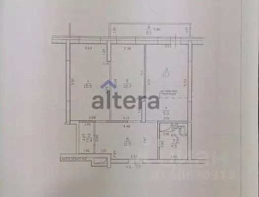 3-к кв. татарстан, казань ул. оренбургский тракт, 4б (65.4 м) - Фото 1