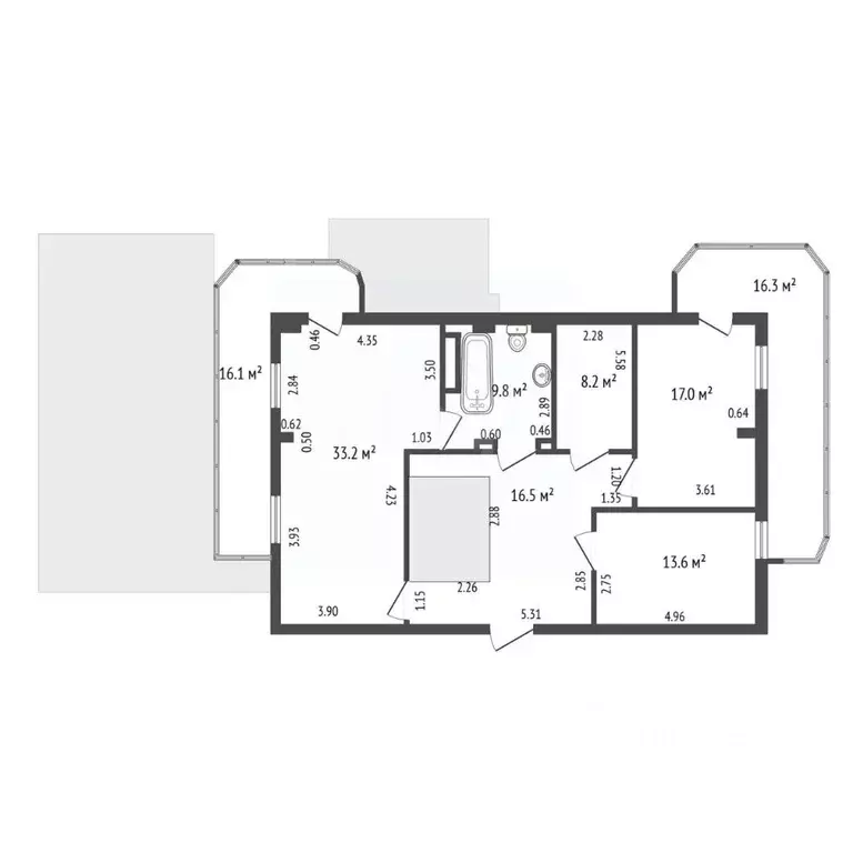 4-к кв. Санкт-Петербург ул. Матроса Железняка, 57 (160.0 м) - Фото 2