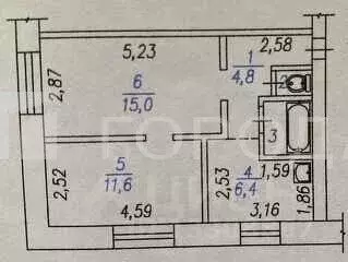 2-к кв. Кемеровская область, Новокузнецк ул. Черемнова, 80 (42.0 м) - Фото 1