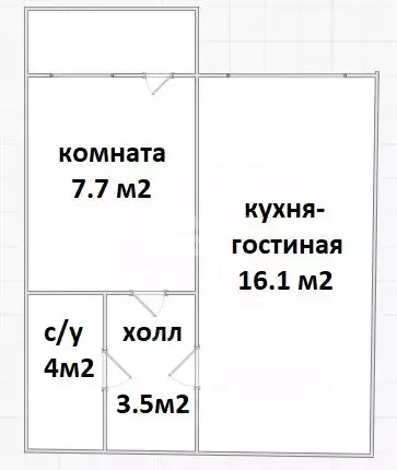 1-к кв. Краснодарский край, Краснодар Московская ул. (35.0 м) - Фото 1