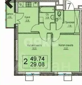 2-к кв. Московская область, Жуковский ул. Гагарина, 81/1 (50.0 м) - Фото 2