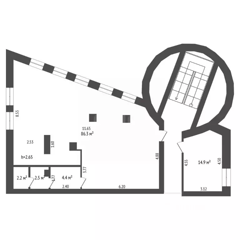 Офис в Тюменская область, Тюмень ул. Свердлова, 5 (110 м) - Фото 2