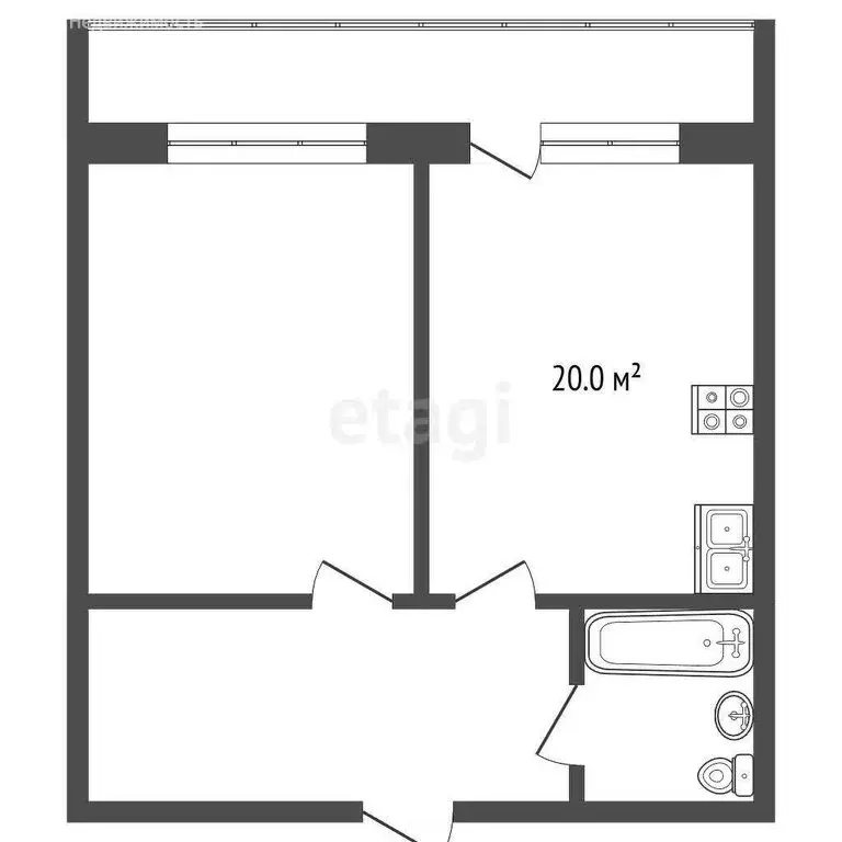 1-комнатная квартира: Томск, проспект Ленина, 124 (42.1 м) - Фото 1
