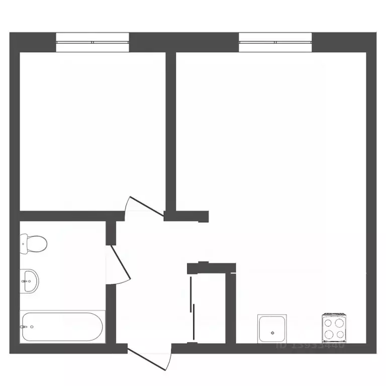 1-к кв. Тюменская область, Тюмень ул. 50 лет Октября, 57В (42.0 м) - Фото 2