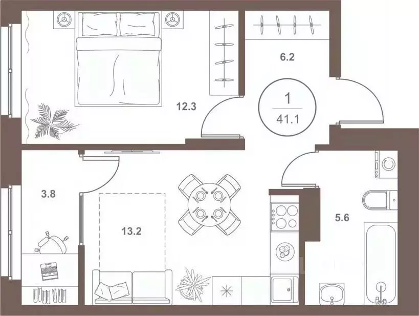 1-к кв. Пензенская область, Пенза Арбеково жилрайон, Дальнее Арбеково ... - Фото 2