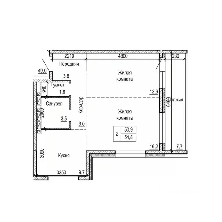 2-к кв. Приморский край, Владивосток На Черняховского жилой квартал,  ... - Фото 2