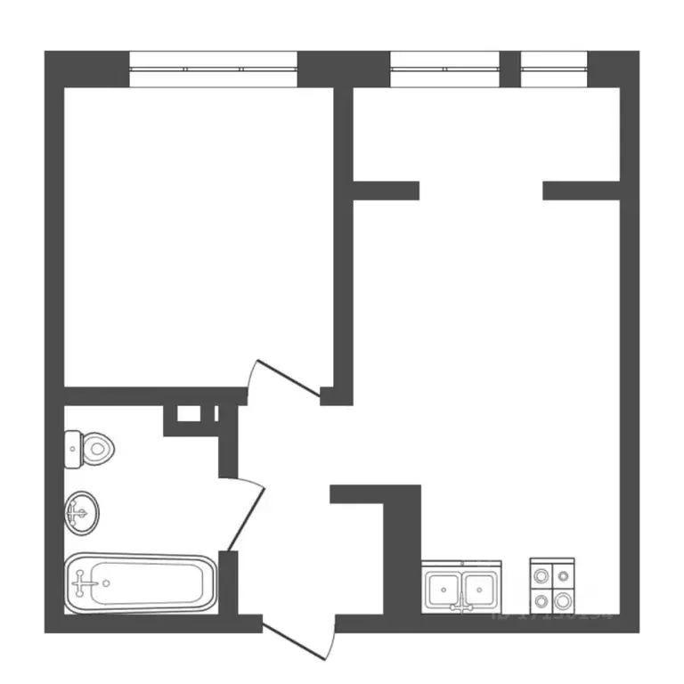 1-к кв. Тюменская область, Тюмень ул. Алматинская, 4 (40.4 м) - Фото 2
