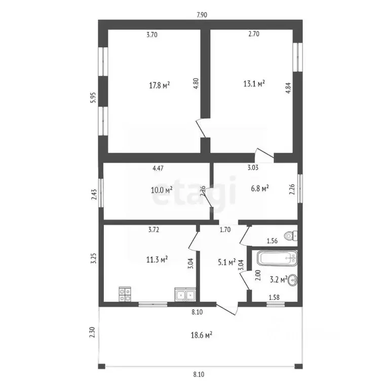 Дом в Крым, Советский пгт ул. Некрасова (69 м) - Фото 2