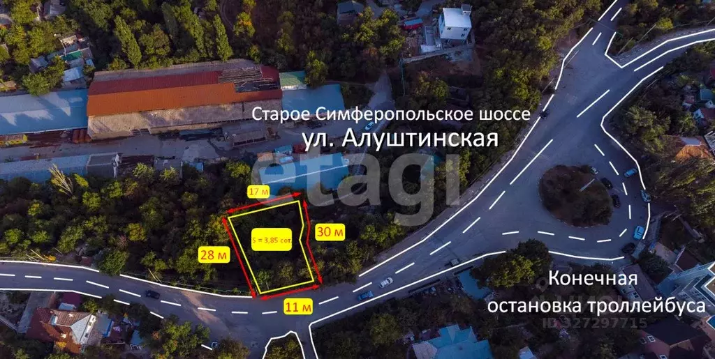 Участок в Крым, Ялта муниципальный округ, Краснокаменка пгт ул. ... - Фото 1