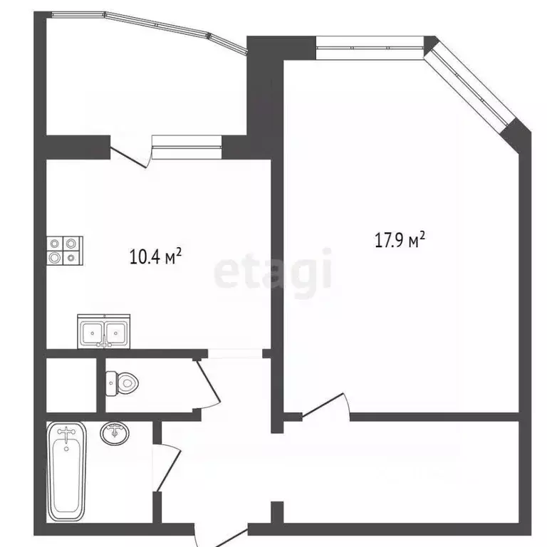 1-к кв. Московская область, Химки Молодежная ул., 68 (42.0 м) - Фото 1