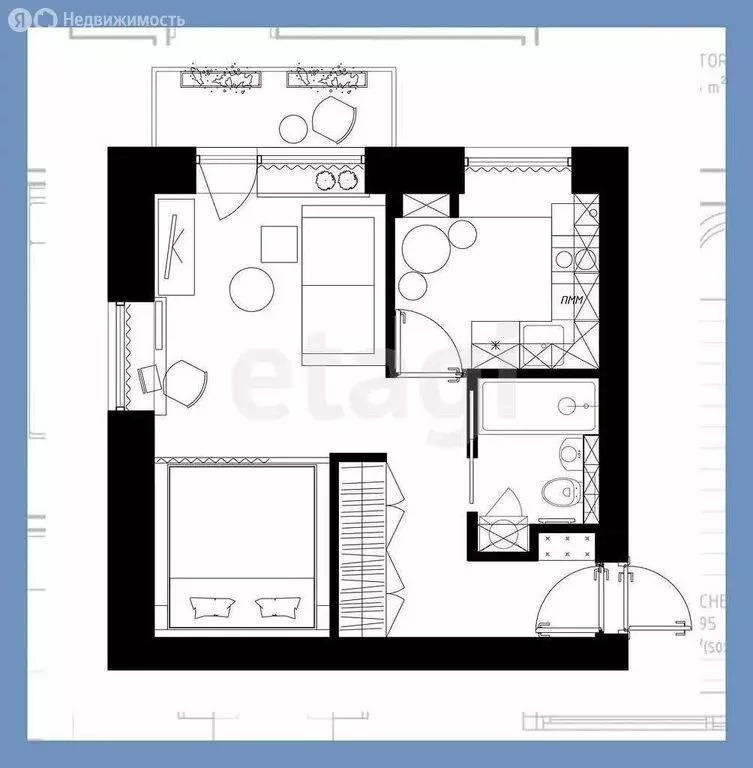 1-комнатная квартира: Камышлов, Новая улица, 1 (34.4 м) - Фото 1