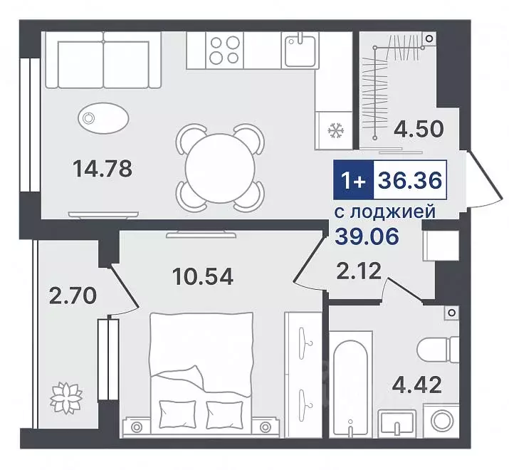 1-к кв. Тюменская область, Тюмень Гилевский жилрайон, Эпитеты жилой ... - Фото 0