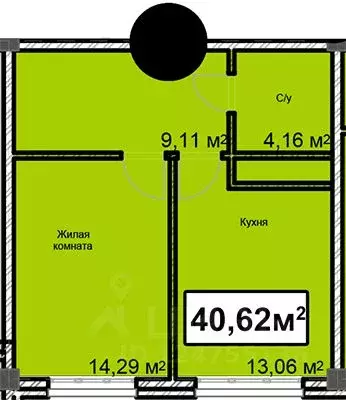 1-к кв. Ставропольский край, Ессентуки ул. Благодатная, 24 (40.62 м) - Фото 0