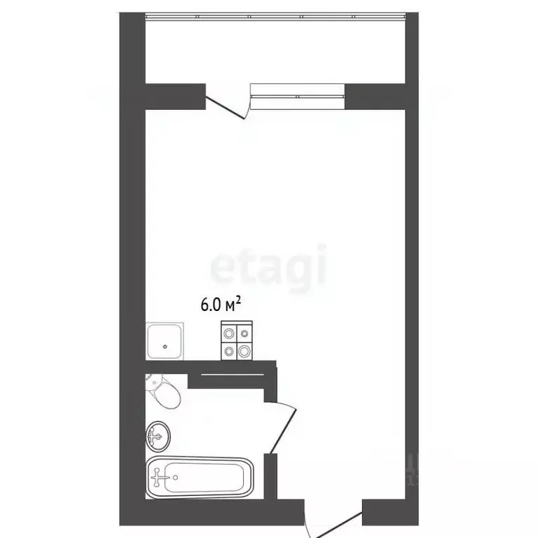 Студия Тюменская область, Тюмень ул. Новоселов, 113 (17.8 м) - Фото 2