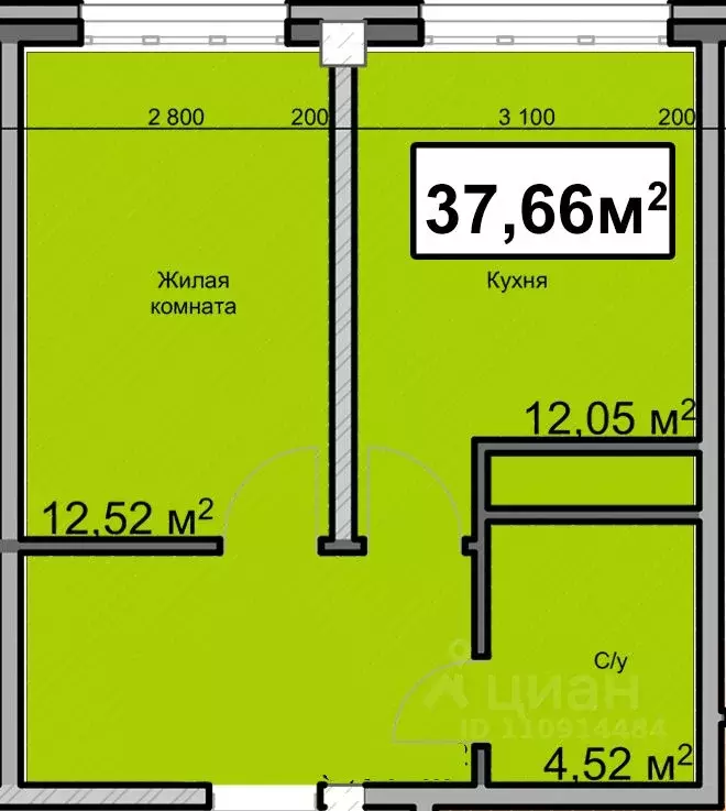 1-к кв. Ставропольский край, Ессентуки ул. Благодатная, 22к3 (37.66 м) - Фото 0