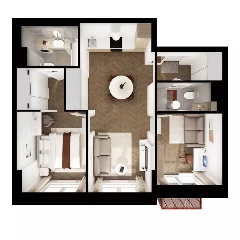 2-к кв. Московская область, Ленинский городской округ, Боброво пгт ... - Фото 1